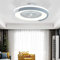 LED Del Ventilador De Techo 80W Nuevo De Estilo Dormitorio De La Luz Plafón Moderno Ultra Silencioso Con Control Remoto Control Silencioso Regulable Vivero De Oficinas Con Iluminación,Gris