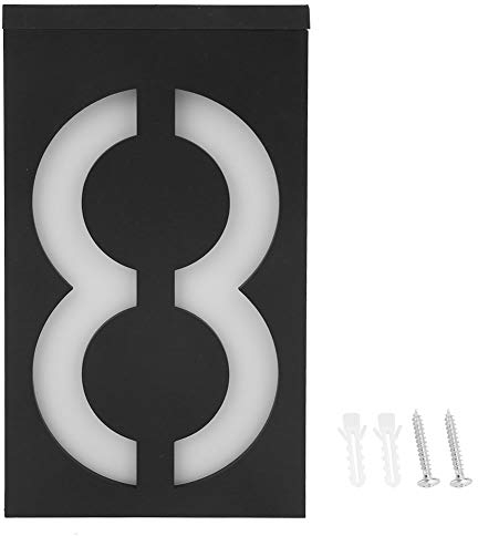 Solarenergie im Freien LED, Nummernschild Licht, Haus Hotel Store Tür Adresse Lichter Platte, Schild Beleuchtung, Dauer der Beleuchtung> 8 Stunden(Number 8)