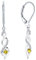 JO WISDOM Damen hängende ohrringe Unendlichkeit infinity silber 925 mit 3A Zirkonia Kristall November Geburtsstein Citrinfarbe,Schmuck für Frauen