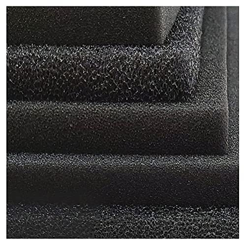 Beizhou Company Éponge de Filtre biochimique au Charbon Actif d'aquarium (Plusieurs Tailles Disponibles) (Size:50 * 50 * 2 cm/Aperture:0.5-1 mm)