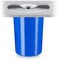 Relaxdays Cubo de Basura Encimera, 8 L, Residuos Orgánicos, Tapa Acero Inoxidable, Papelera Empotrada, 30x26,5 cm, Azul