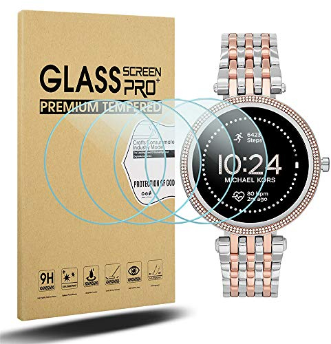 Diruite 4-Pièces Compatible avec Michael Kors Women's Gen 5E 42mm Protection Écran,Accessoires pour Michael Kors Women's Gen 5E 42mm Protection D'écran Verre Trempé