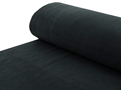 Polar Fleece Stoff Antipilling einfarbig anthrazit - Meterware ab 25 cm x 150 cm - Stoff zum Nähen