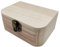 Acan Caja de Madera Rectangular con Frontal Redondeado y Cierre metálico 12.5 x 8.5 x 5.5 cm. Caja, Cofre para Decorar con Tapa, almacenaje Objetos de Valor, Joyas
