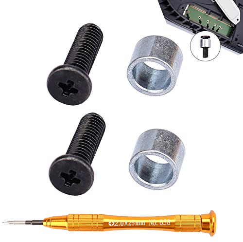 IKPEK 2Pcs PS5 SSD Screw and 2Pcs Ring Replacement and 1Pcs 5-in-1 Multifunctional Small Screwdriver for Sony PS5 Playstation 5 Console Solid State Drive Repair Accessories