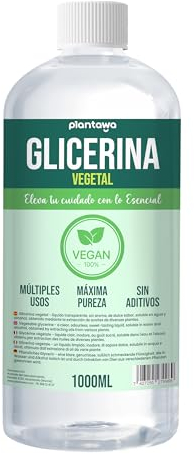 PLANTAWA Glycérine Végétale 1L | Glycérine Liquide Pour Faire Du Savon, Haute Pureté, Hydratant Naturel Cheveux et Peau, Sans Parfum Idéal Savons, Shampooings, Crèmes, Qualité Pharmaceutique