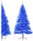 vidaXL Albero di Natale Artificiale a metà con Supporto Blu 210 cm PVC