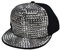 Baseballkappe für Herren und Damen, glitzernd, mit Pferdeschwanzloch, Pailletten-Ballmütze für Disco/Hip-Hop/Punkrock/Party GB-H_H-M-2, Silberfarben, M