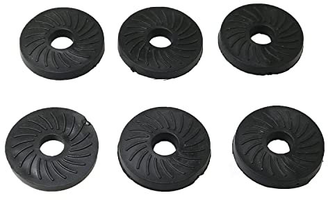 Lot de 6 rondelles en caoutchouc pour appareil photo RLECS - Amélioration de la friction - Trou de vis de 6,35 mm pour accessoires d'appareil photo - Protection de trépied - Rondelle en caoutchouc