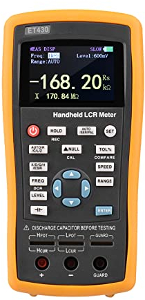 Irfora 2,5-Zoll-LCD-Digital-Handheld-100-kHz-LCR-Messgerät LCR-Multimeter-Tester für Induktivitäts-Kapazitäts-Widerstandsmessung von 0,6 Vrms
