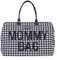 CHILDHOME, Mommy Bag, Wickeltasche, Kliniktasche, Reisetasche, großes Fassungsvermögen, Wickelauflage, verstellbarer Schultergurt, unterteilt, Isoliertasche, Durchgang für Trolleygriff, Hahnentritt