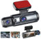 Dash Cam WiFi Front and Inside Car Camera, 1080P Full HD Dash Camera for Cars, Dash Camera with 32GB Card Adjustable, Super Night Vision, 150° Wide Angle, Parking Monitor