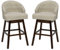 RELAX4LIFE Barhocker 2er Set, Barstuhl 360° Drehbar, Gepolsterter Bistrohocker mit Holzrahmen, Küchenhocker mit Rückenlehne Fußstütze, Sitzhöhe 78cm, Sitzhocker für Esszimmer Bar Küche (Beige)