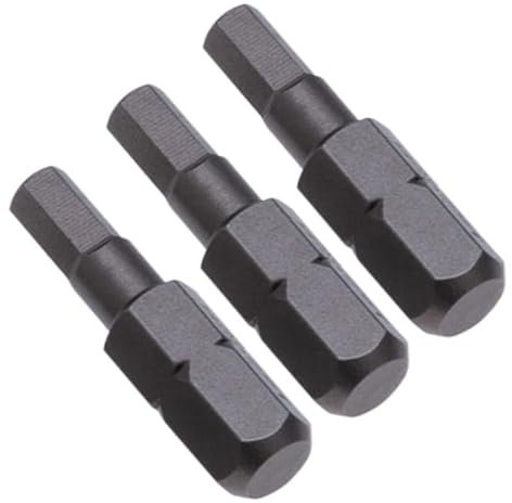 4mm Broca Hexagonal, Broca Llave Allen H4, Destornillador Hexagonal 4mm x 25mm, Inserto de Vástago Hexagonal de 1/4 para Destornilladores, Taladros Sin Cable y Atornilladores de Impacto (3 piezas)