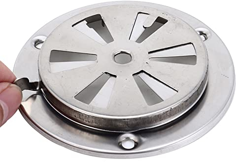Donkivvy 5 Stück BBQ Grill Smoker Abluft Entlüftung – Edelstahl Herd Lüftungsdämpfer – 95 mm Thermostat Ofen Trockner Lüftungsschlitz