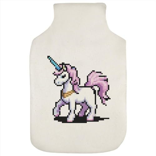 'Pixel Art Pink Unicorn' Hot Water Bottle Cover (HW00032678)