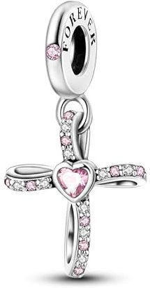 KUNSIR Charm Anhänger Damen 925 Sterling Silber für Armband Charms Beads passend für Pandora Armband und Halskette, Kompatibel mit Europäischen Armbänder für Frauen Mädchen C10