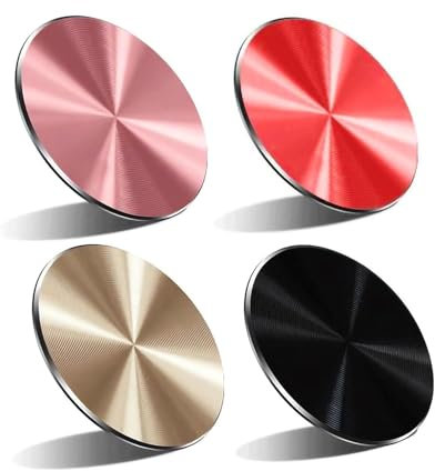 Zeayebsr 4 PCS Support aimanté Métalliques - 3M adhésif Plaques Métalliques, Support Voiture Aimanté Metal Plate, Plaque Aimant Telephone, pour Support Voiture Aimanté Smartphone,plaque aimantée