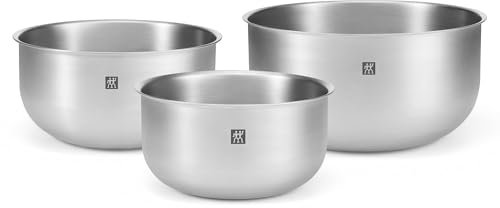 ZWILLING Prep 3-pc Brushed Stainless Steel Nesting Bowls Set