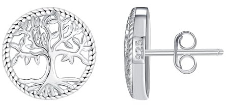 Micory Orecchini Albero Della Vita Donna Argento 925-Regalo Donna Originale Per Mamma Moglie Compleanno Anniversario
