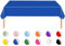 MORAINJAY Mantel azul, 137 x 274 cm, mantel de plástico, rectangular, mantel de jardín para exteriores, para cumpleaños, gastronomía, fiestas, bodas o hogar