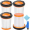 EATBALE Ersatzfilter für Shark ION W1 Handstaubsauger für Shark ION WV200EU, WV201, WV205, WV220, WV251EU. Vergleichsteil XHFWV200 (4 Stück Wandvac Filter mit Reinigungsbürste, Lappen)
