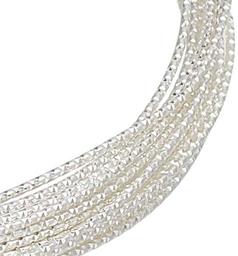 HOBBIESAY 5m Kupfer Drehdraht 0.8mm 20 Gauge Gedrehter Schmuckdraht Biegsamer Kupfer Basteldraht Silberner Messing Drehdraht Weicher Kupferdraht Für Die Schmuckherstellung DIY Handwerk