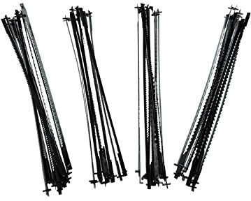 Scroll Saw Blade Carbon Steel, 48pcs 135mm Pinned Scroll Saw Blades 10/15/18/24 TPI for Dewalt, Delta, Craftsman 15 in. and 16 in. Scroll Saw(15tpi)