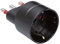 Adattatore da spina grande 16A a presa schuko bivalente 10A/16A, nero, adattatore compatto, perfetto per ambienti ristretti