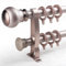 WATAOW Doppelte Gardinenstange, Robuste Doppel-Vorhangschiene, 70 Bis 700 cm Lang, Dekorative Gardinenstange, Geräuschlose Curtain Rod Für Wohnzimmer Und Schlafzimmer(Rose Gold,160cm/5.2ft(2 * 80cm))