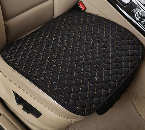 MUGONGWEI 5 Sitzer Auto Sitzbezüge für Seat Arosa Exeo Toledo Altea Cordoba Exeo, Atmungsaktiv Bequem Sitzbezüge Auto Seat Covers Full Set, Innenraum Zubehör,Front Row 2pcs Blackgolden