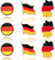 Deutschland Anstecker Set mit Deutschland Flaggen Design | Packung mit 9 Deutschland Pin | Deutsche Flaggen Anstecker für Kleidung, Taschen, Hüte