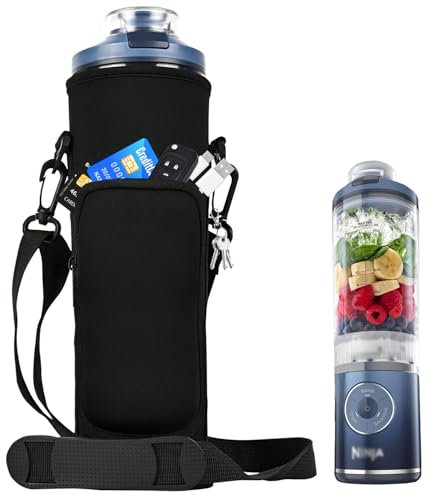 Portable Blender Bag for Ninja Blast Max Portable Blender BC251EUNV, BC251EUIV, BC251EUGY, BC251EUMT, BC251EUPK, BC251EULD, BC251EUSL - Insulated Mixer Case with Cross Strap (Black)