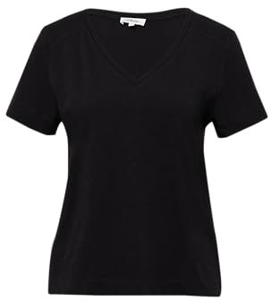 s.Oliver T-Shirt aus Flammgarn mit V-Ausschnitt