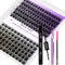 Wimpern Extensions Set 12-16mm C Curl Natürliche Individuelle Wimpernverlängerung 0.07mm Wiederverwendbar Weich Und Wisp für Anfänger Geeignet(C3/C9-C)
