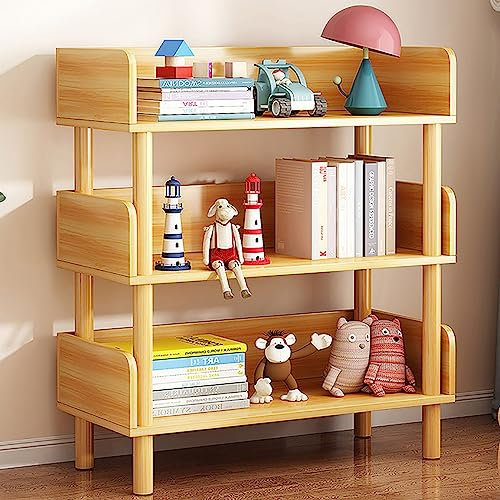 CMOLVUR Bibliothèque en bois pour chambre/salon avec 5 compartiments de rangement – Bibliothèque mignonne autonome