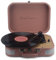 PRIXTON VC600 - Tocadiscos de Vinilo Vintage, Reproductor de Vinilo y Reproductor de Musica Mediante Bluetooth y USB, 2 Altavoces Incorporados, Diseño de Maleta (Mocha Mousse)