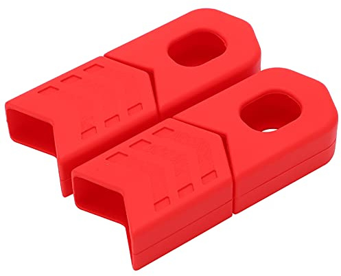 TYCIONG 4pcs Bike Kurbel Beschütze Silikonkurbel Kappen Kurbel Armstiefel Cover mit Lebensmittelmaterial für die Meisten Kurbeln Universeller Typ (Rot)