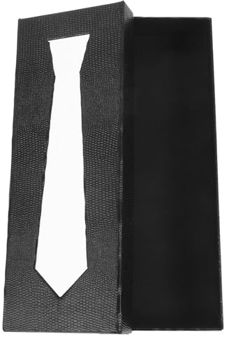 Schwarze Krawattenaufbewahrerbox aus Papierboard für Herren