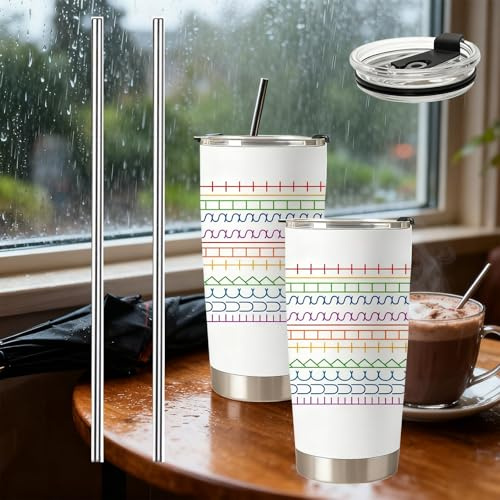 Explcior Hidden Swear Message Mug - Fuck This Shit, Funny FTS Hidden Message Tumbler, Stainless Steel Coffee Cups Gifts for Adults, Office Prank, Funny Christmas Cup for Work(02#*2)