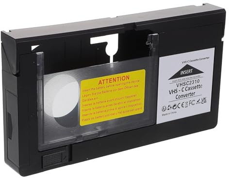 Zerodeko Adaptateur VHS vers Cassette Vidéo 8 MM pour Caméscopes et Lecteurs Vidéo, Outil de Conversion Numérique Boîtier Adapté aux Cassettes Demi-Pouce