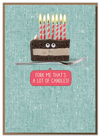 Fork Me That's A Lot of Candles! Funny Greeting Card