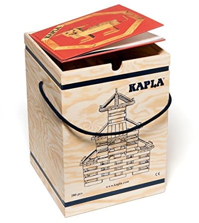 Kapla 280 Holzkiste mit Kunstbuch Rot (6+)