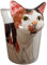 Katzen Tasse Katze Becher mit Katzenmotiv Tier Keramik Tasse als Geschenk für Katzenfreunde Katzenliebhaber Katze bunt 14 x 15 x 10 cm