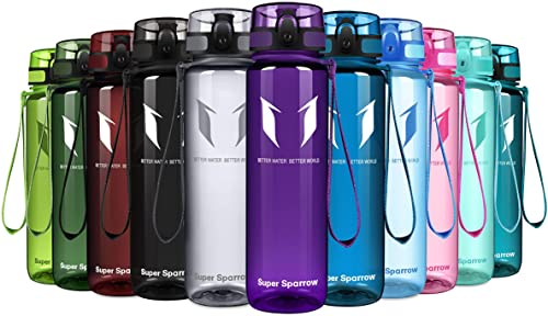 Super Sparrow Trinkflasche - Tritan Wasserflasche - 1000ml - BPA-frei - Ideale Sportflasche - Sport, Wasser, Fahrrad, Fitness, Uni, Outdoor - Leicht, Nachhaltig