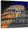 Pixxprint Colosseum in Rom Italien schwarz, weiß, Größe: 60x60, Leinwandbild Quadratisch, Wandbild, Kunstdruck, fertig bespannt