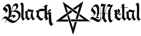Black Metal Pentagramm (lang) Autoaufkleber, 28cm Autoaufkleber für die Heckscheibe oder Lack (schwarz)