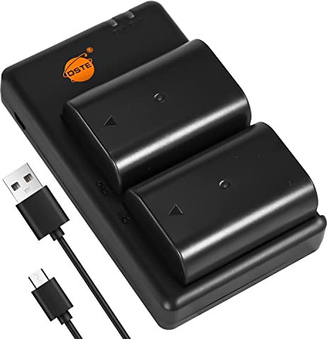 DSTE 2PCS DMW-BLF19E(2200mAh/7.2V) Batterie Chargeur Compatible pour Panasonic DMW-BLF19,Panasonic DMC-GH3,DMC-GH4,DC-GH5