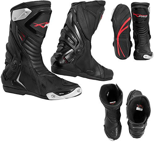 Stivali Omologati CE Moto Quad Motocross Touring Sport Nero 43