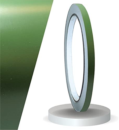 siviwonder Zierstreifen selbstklebend Folie Army Green Matt 5 mm x 10 m Rolle Dekorband Auto Motorrad Boot Fahrrad Wohnwagen Helm Pinstripe Klebeband für Konturmarkierung Linien Dekoration Folienband